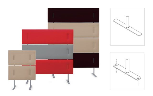 Акустични панели Dividers Caimi Цветови и модулни варианти на акустичните панели Dividers Caimi